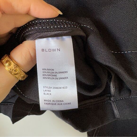 BLDWN Layne Full Zip Black Jacket White Stitch Accent Size L - Picture 7 of 7